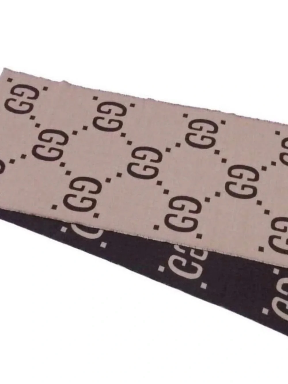 Gucci GG Stole Brown/Beige reversible Scarf